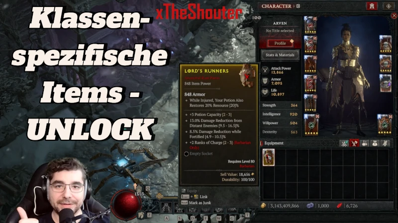 Diablo IV - Unlock von klassenspezifischen Items