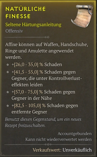 Beispiel für ein Härtungsrezept